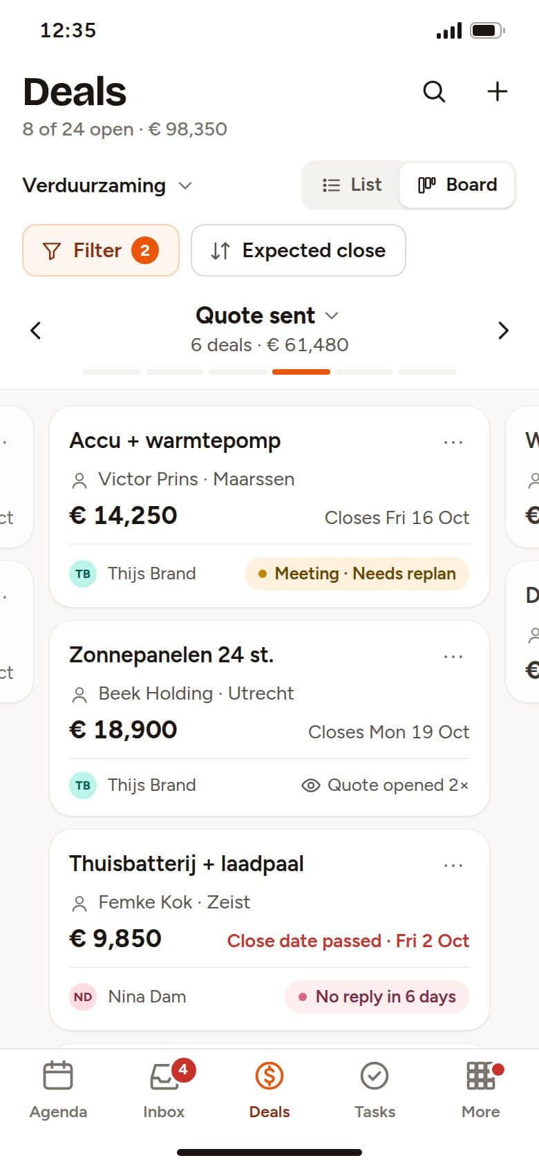 Deals in Sealbuddy on a phone